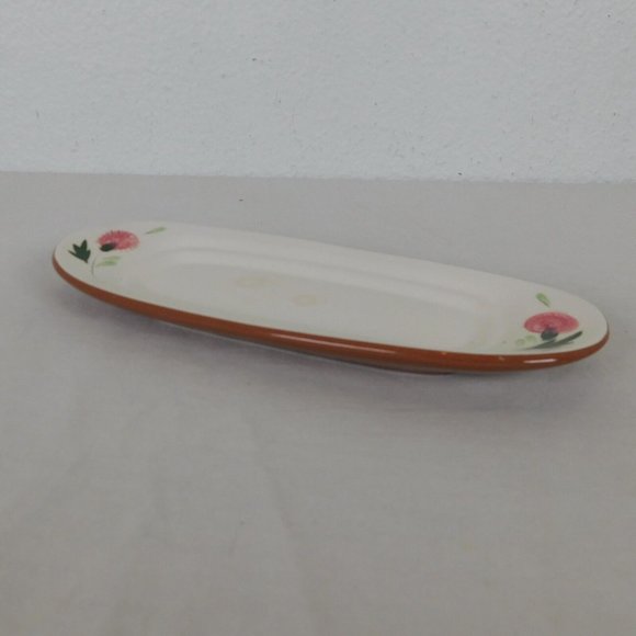 Stangl Pottery Pink Thistle 1/4 lb Covered Butter Dish Vintage FLAW-Small stains - Picture 4 of 12